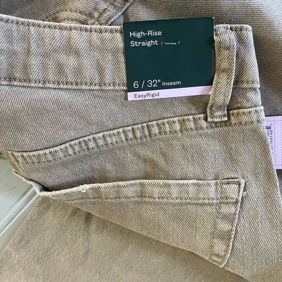 Wild Fable High Rise Straight Distressed Jeans Womens 6 Light Brown NWT - Picture 9 of 13